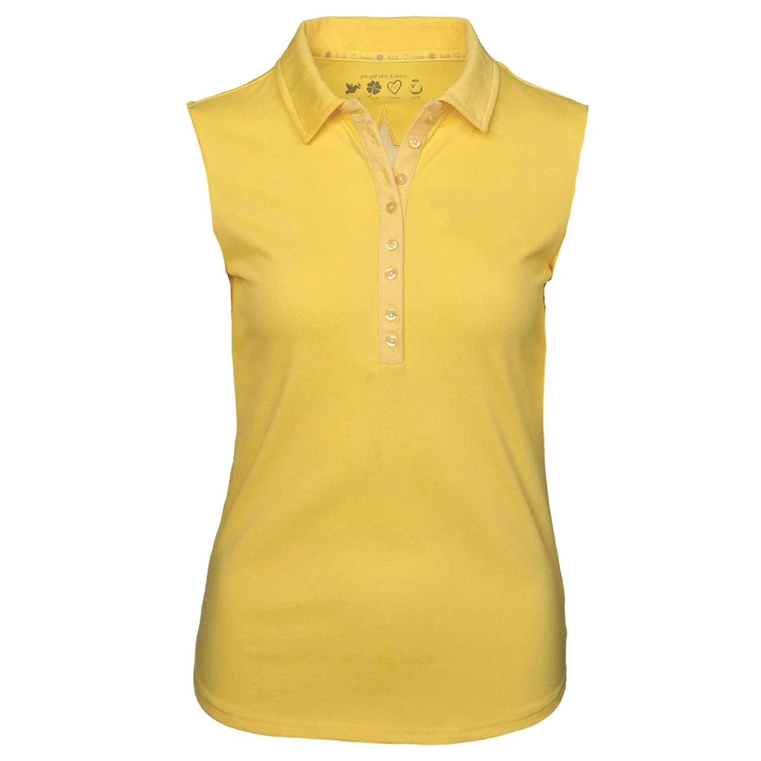 Girls Golf Ladies S/Less Sylvia Polo Shirt Sunny Yellow