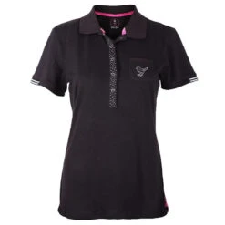 Girls Golf Heart Shape Polo Shirt Black