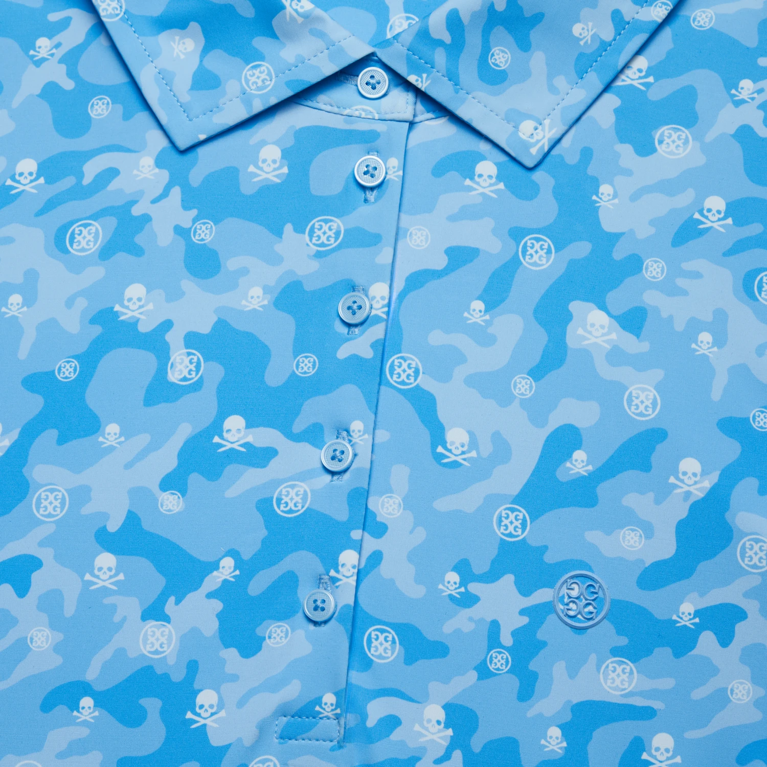 G/FORE Icon Camo Silky Sleeveless Ladies Golf Polo Shirt Fountain - Image 17