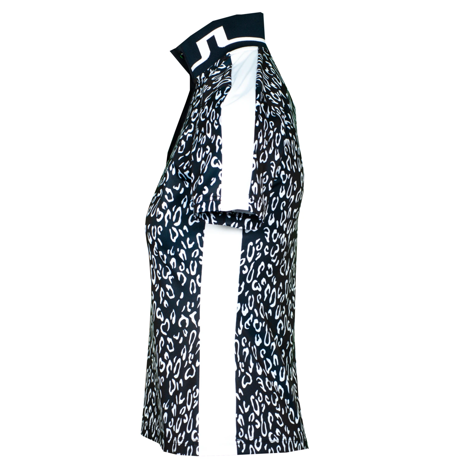 J.Lindeberg J Lindeberg Sarah Print Ladies Golf Polo Shirt Navy Animal Print - Image 3