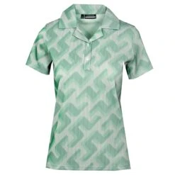 J.Lindeberg J Lindeberg Solange 3D Rib Ladies Golf Polo Shirt Green 3D Bridge