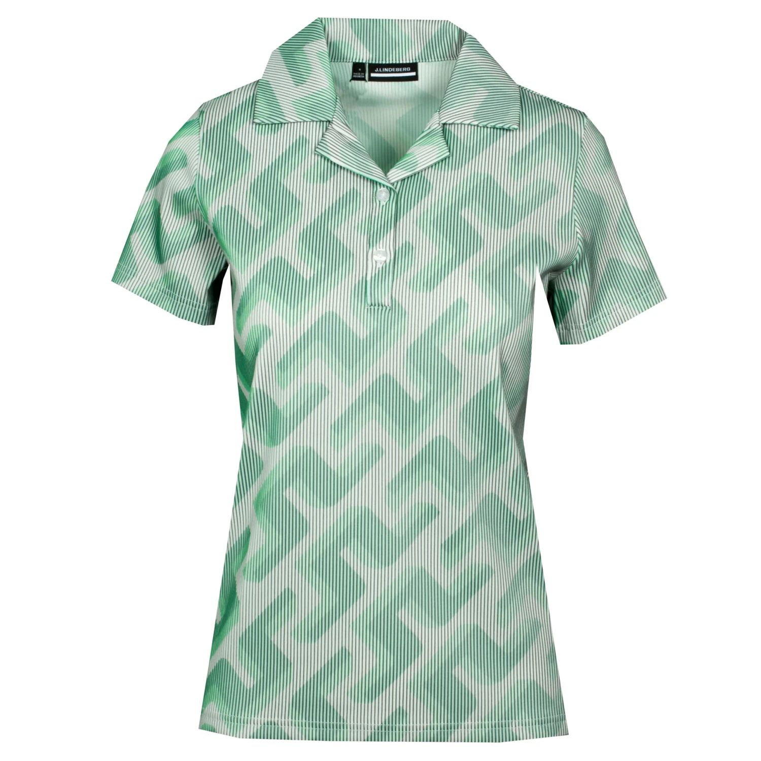 J.Lindeberg J Lindeberg Solange 3D Rib Ladies Golf Polo Shirt Green 3D Bridge