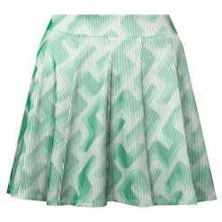 J.Lindeberg J Lindeberg Jolie 3D Print Ladies Golf Skirt Green 3D Bridge