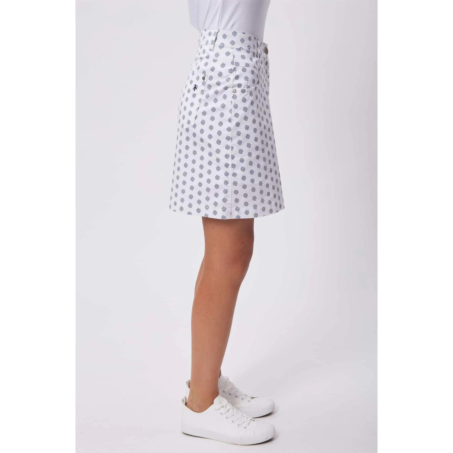 Green Lamb Miriam Mini Sport Printed Skort White/Navy 47 CM - Image 3