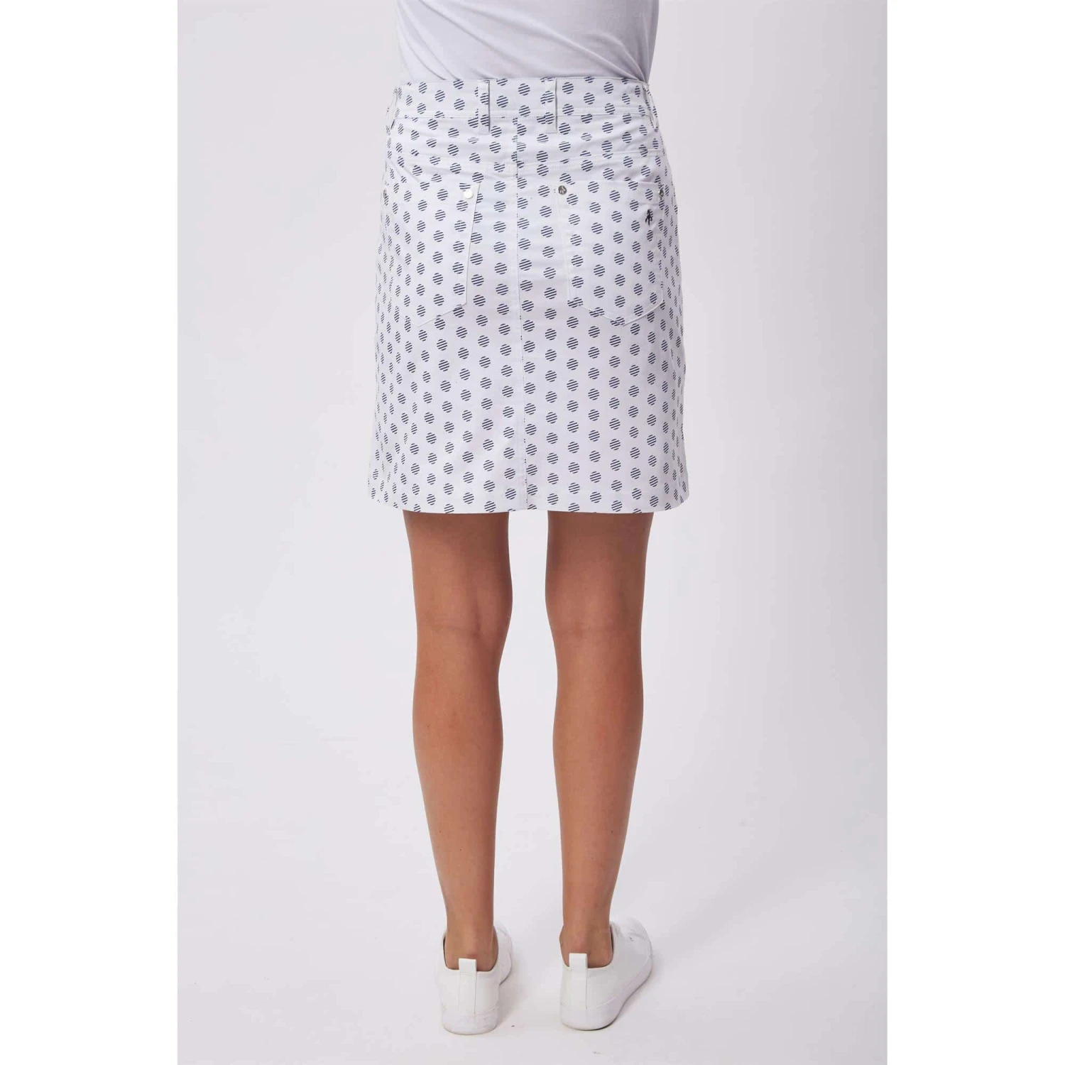 Green Lamb Miriam Mini Sport Printed Skort White/Navy 47 CM - Image 4