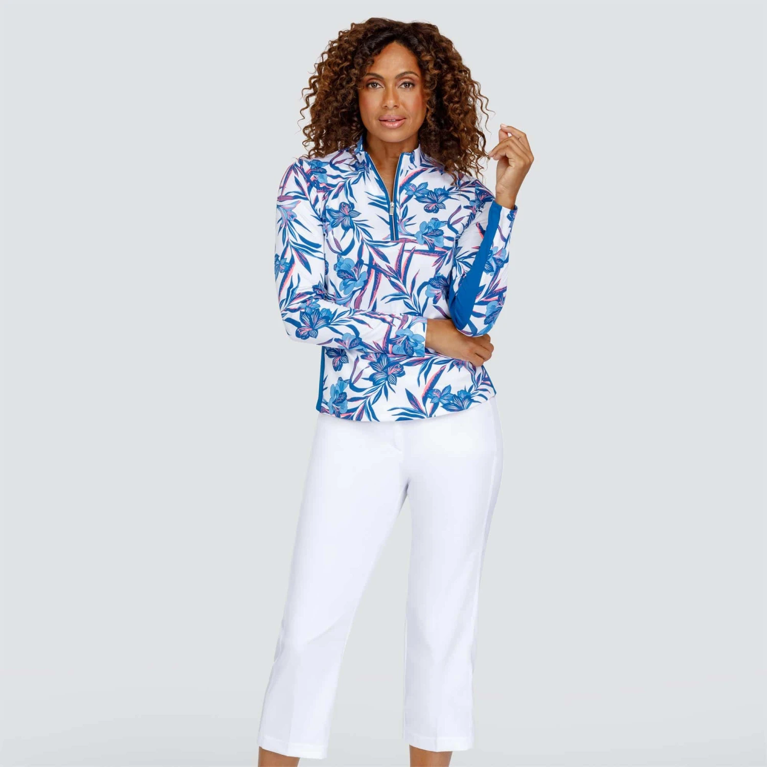 Tail Mimi Long Sleeve Ladies Golf Polo Iris Isle - Image 3