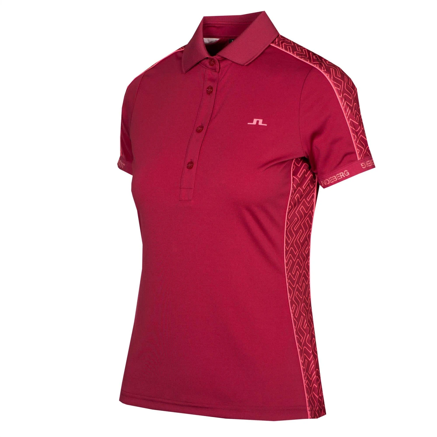 J.Lindeberg J Lindeberg Damai Ladies Golf Polo Shirt Anemone - Image 2