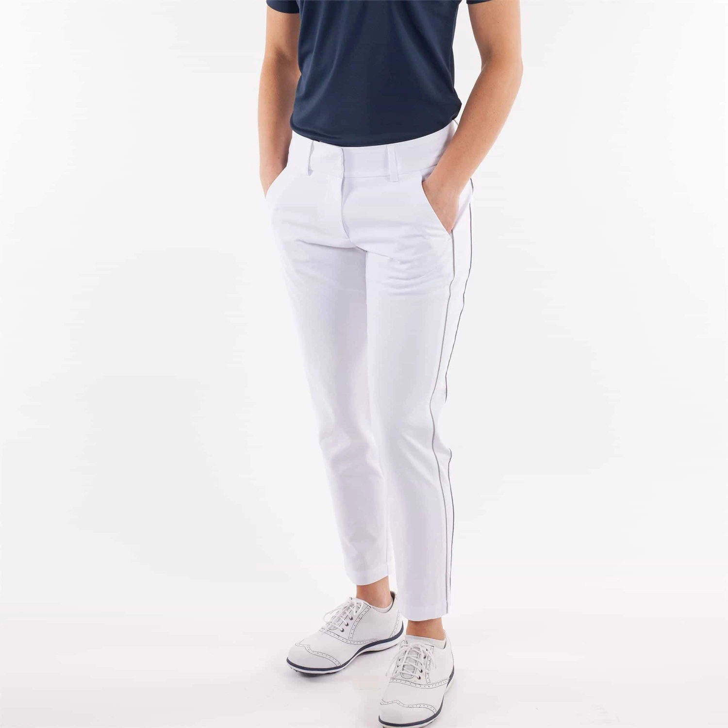 Galvin Green Nicole Ladies Golf Trousers White - Image 3