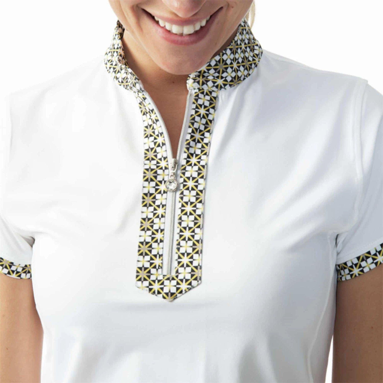 Daily Sports Olivia Cap Sleeve Polo Shirt White - Image 5