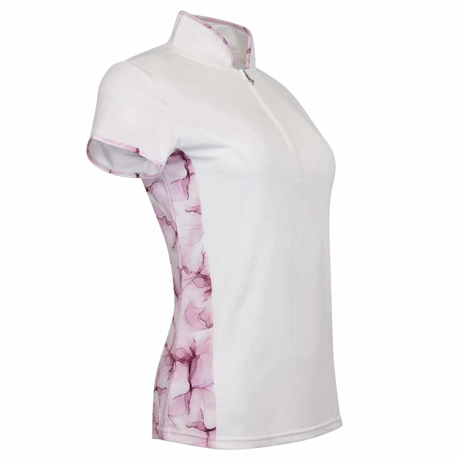 Pure Golf Bliss Cap Sleeve Polo Shirt Blossom Pink - Image 2