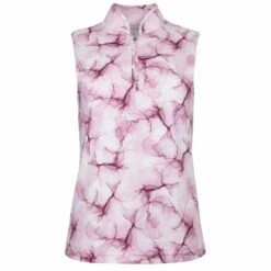 Pure Golf Lucia Sleeveless Polo Shirt Blossom Pink