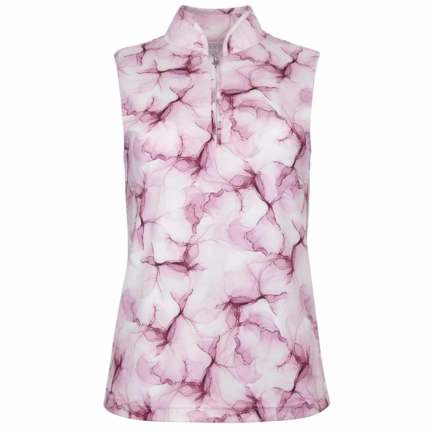 Pure Golf Lucia Sleeveless Polo Shirt Blossom Pink