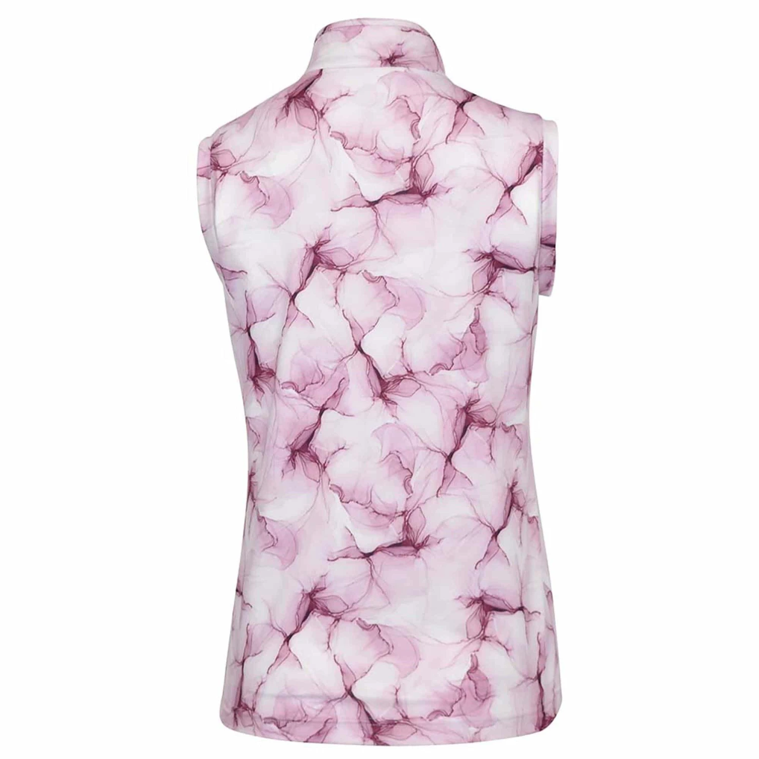 Pure Golf Lucia Sleeveless Polo Shirt Blossom Pink - Image 2