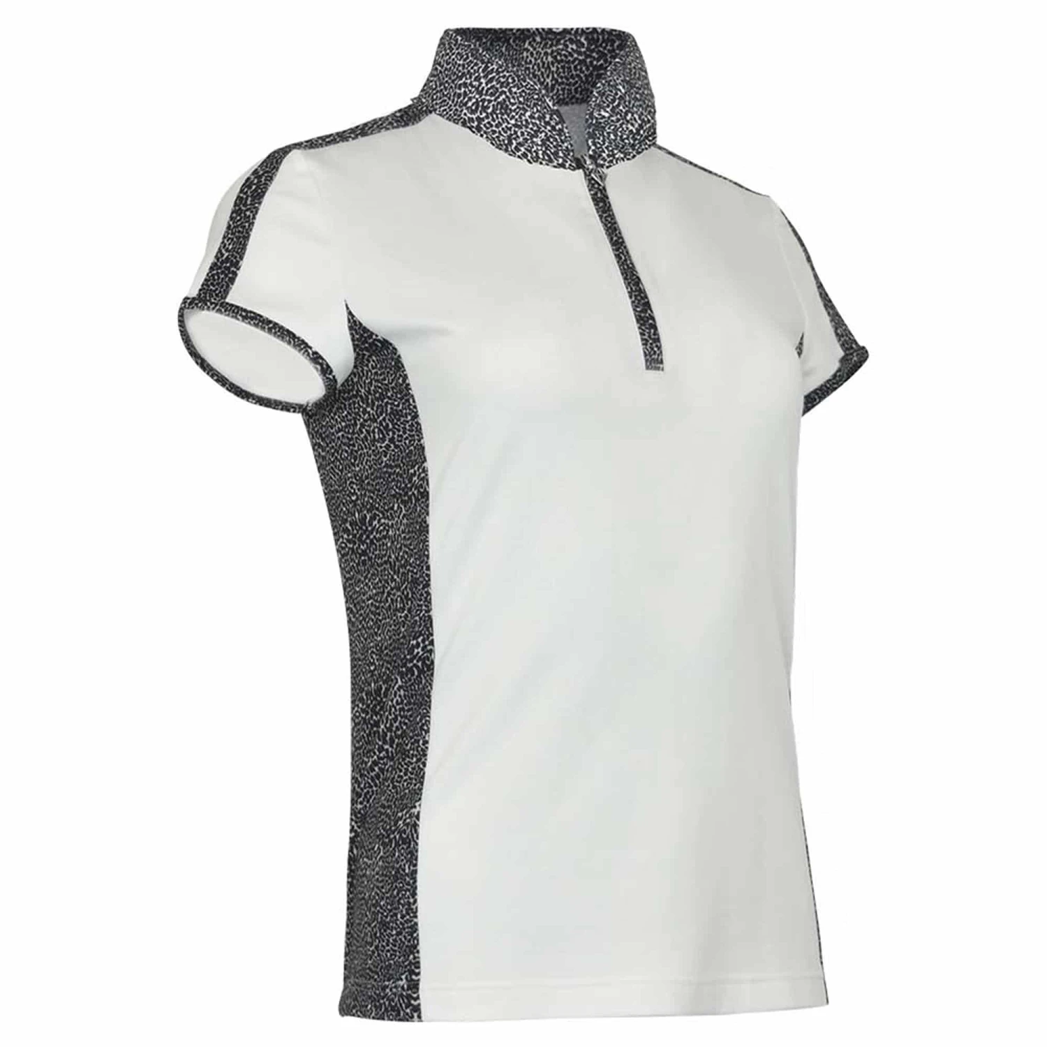 Pure Golf Brooke Cap Sleeve Polo Shirt White - Image 2