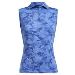Ladies G/FORE Icon Camo Sleeveless Polo Danube