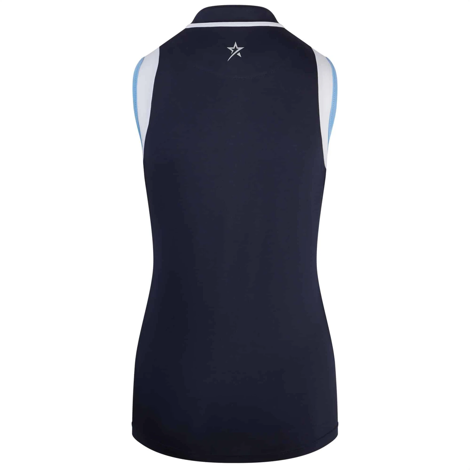 Swing Out Sister Alice Ladies Sleeveless Golf Polo Shirt Navy Blazer - Image 2