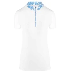 Swing Out Sister Clarissa Cap Sleeve Ladies Golf Polo Shirt Optic White
