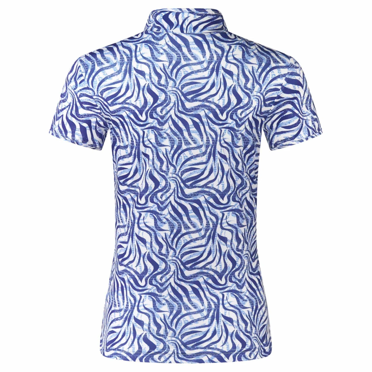 Pure Golf Rise Ladies Golf Polo Shirt Indigo Jungle - Image 3