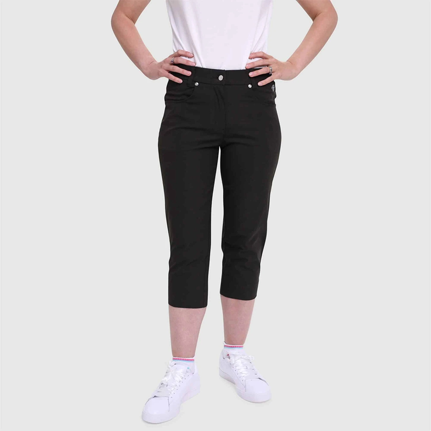 Pure Golf Trust Ladies Golf Capris Black 70CM - Image 4