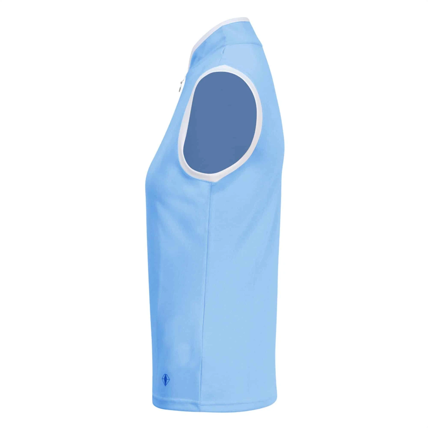 Pure Golf Bloom Ladies Sleeveless Golf Polo Shirt Pale Blue - Image 2