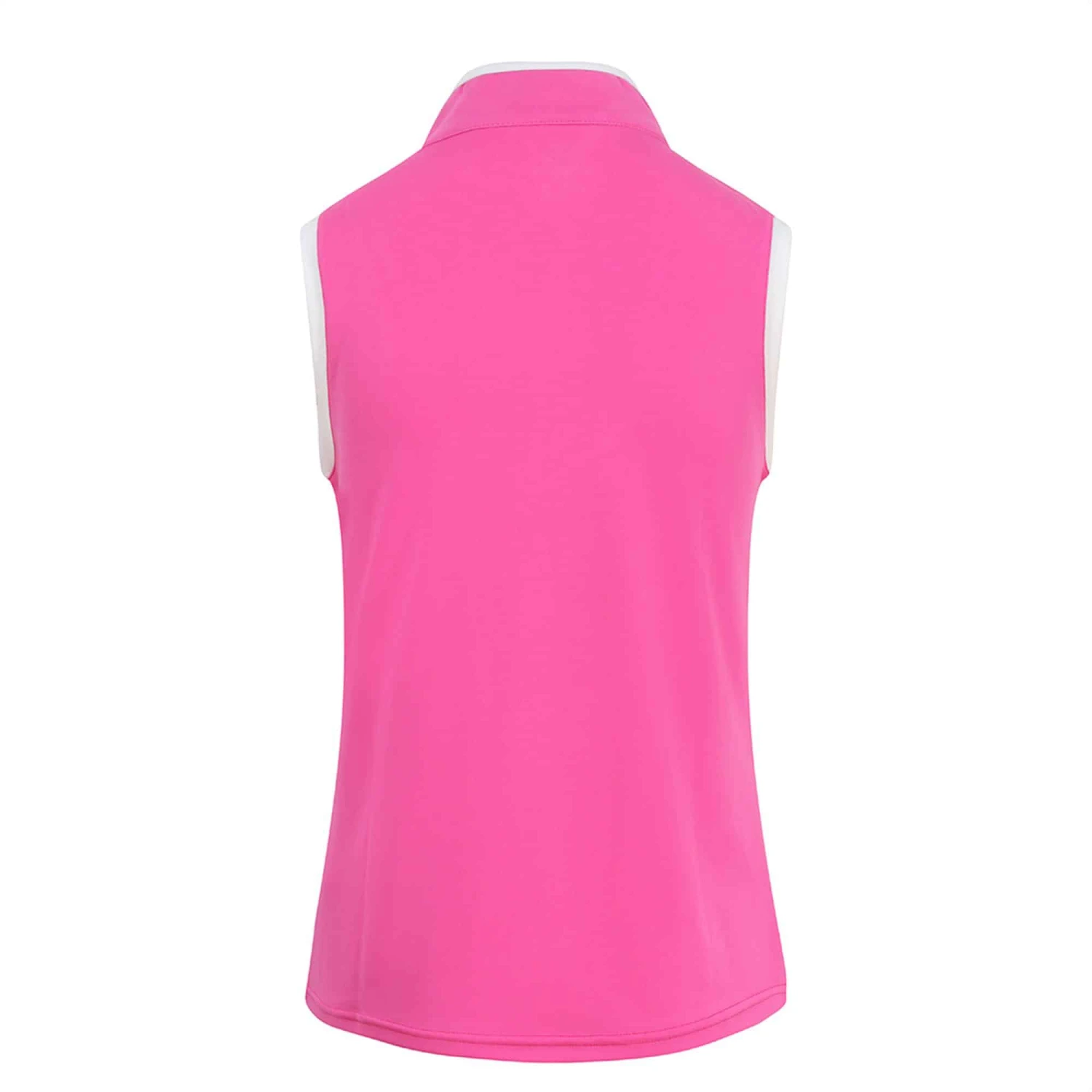 Pure Golf Bloom Ladies Sleeveless Golf Polo Shirt Azalea Pink - Image 3