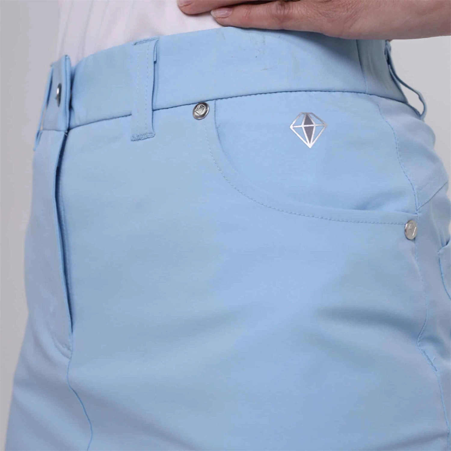 Pure Golf Calm Ladies Golf Skort Pale Blue 50CM - Image 6