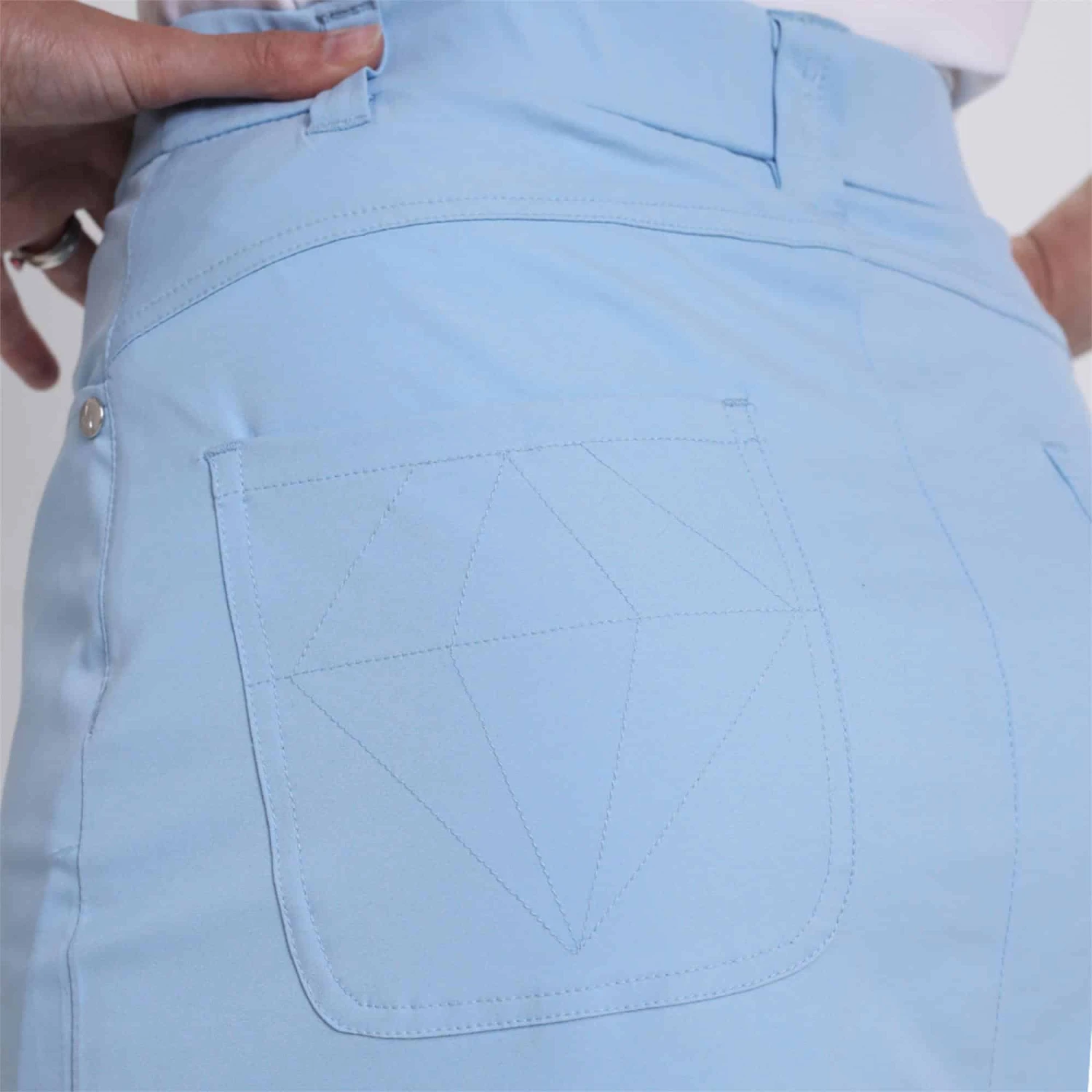 Pure Golf Calm Ladies Golf Skort Pale Blue 50CM - Image 7