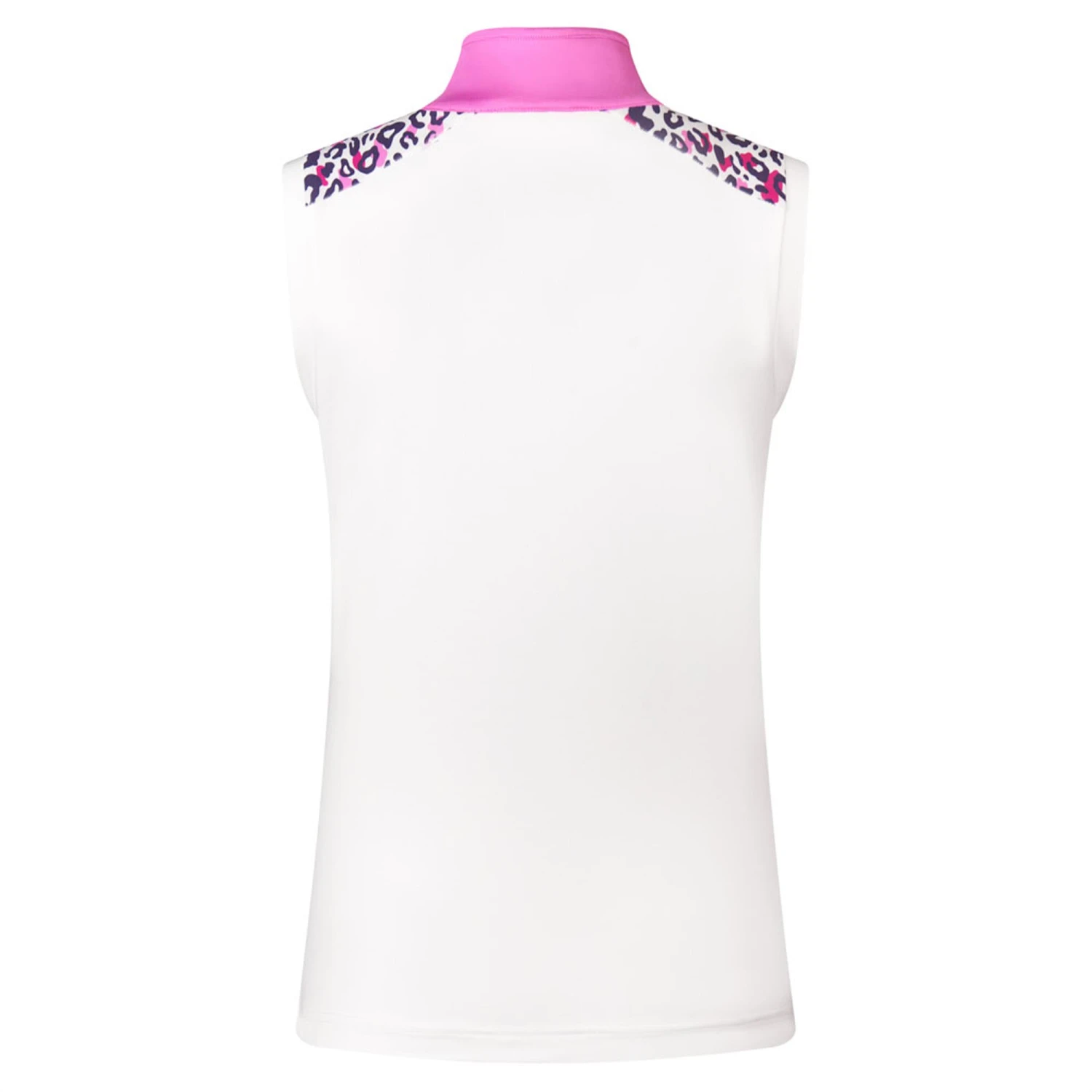 Pure Golf Chloe Ladies Sleeveless Golf Polo Shirt Leo Pop - Image 3
