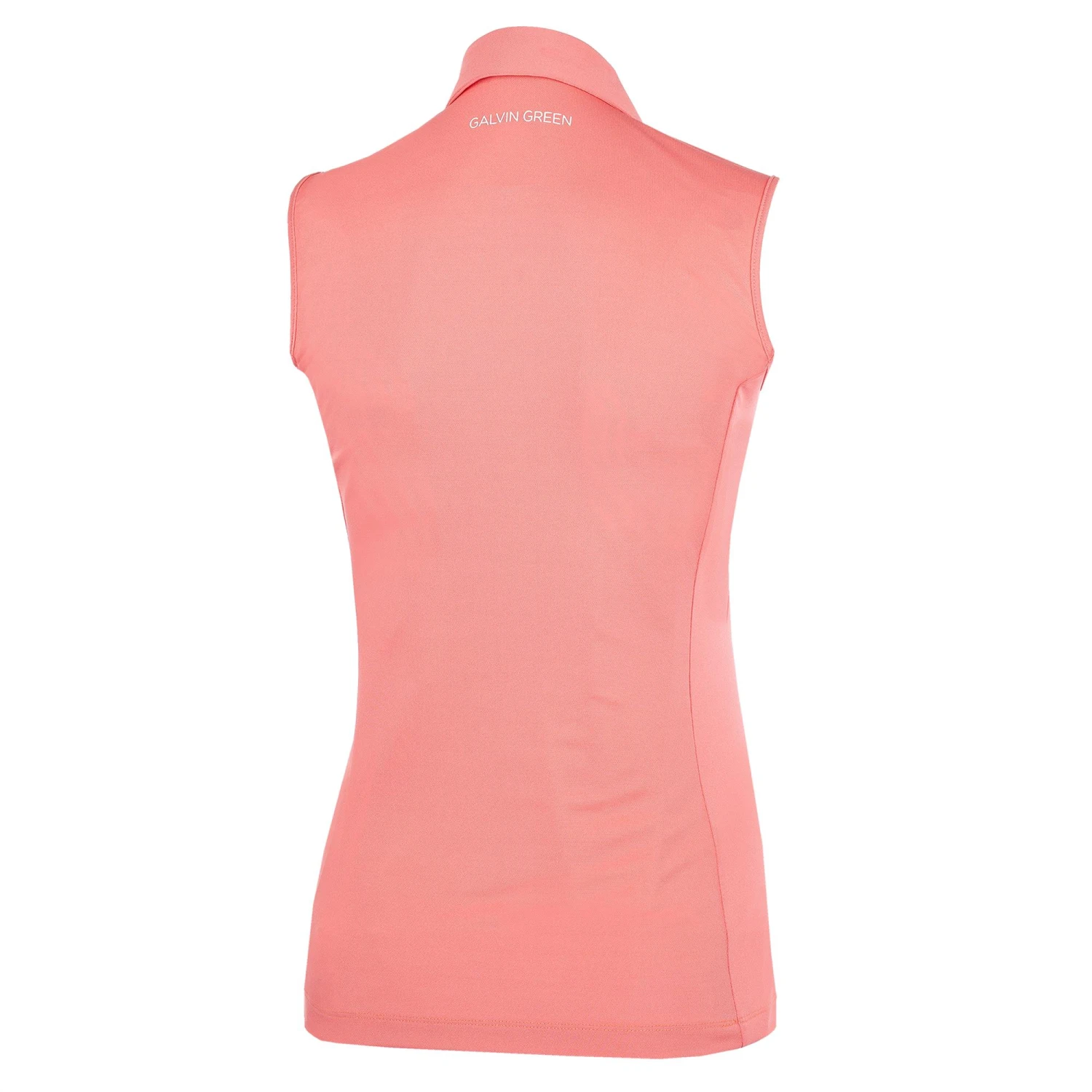 Galvin Green Meg Ventil8+ Ladies Sleeveless Golf Polo Shirt Coral - Image 2