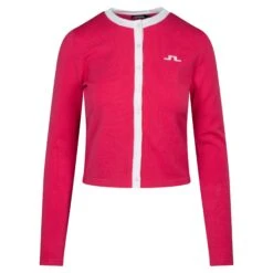 J.Lindeberg J Lindeberg Freda Knitted Ladies Golf Cardigan Azalea