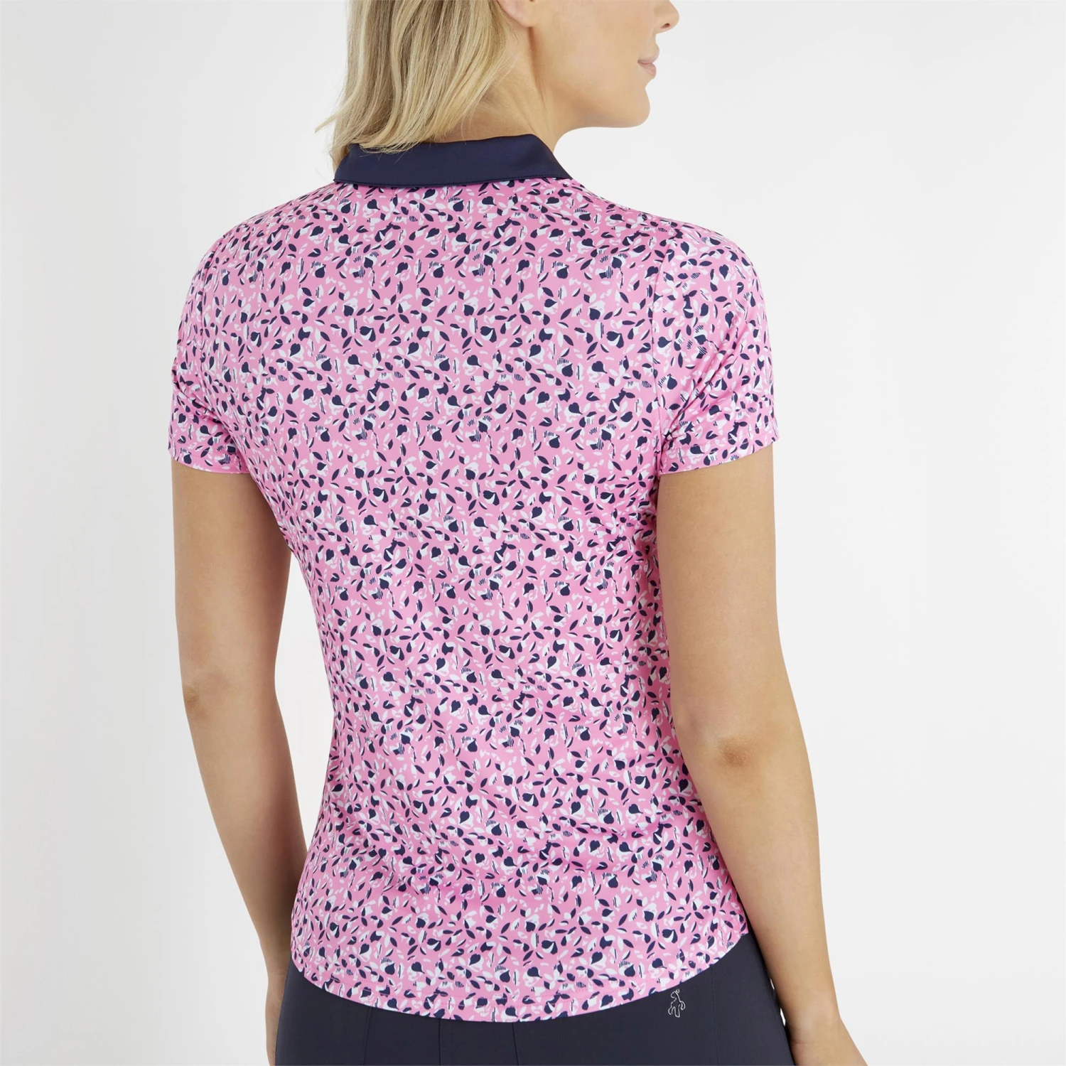 Green Lamb Melanie Printed Ladies Golf Polo Shirt Sepal Print - Image 4