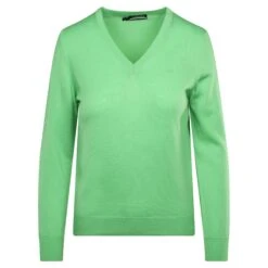 J.Lindeberg J Lindeberg Amaya Knitted Ladies Golf Sweater Jade Cream