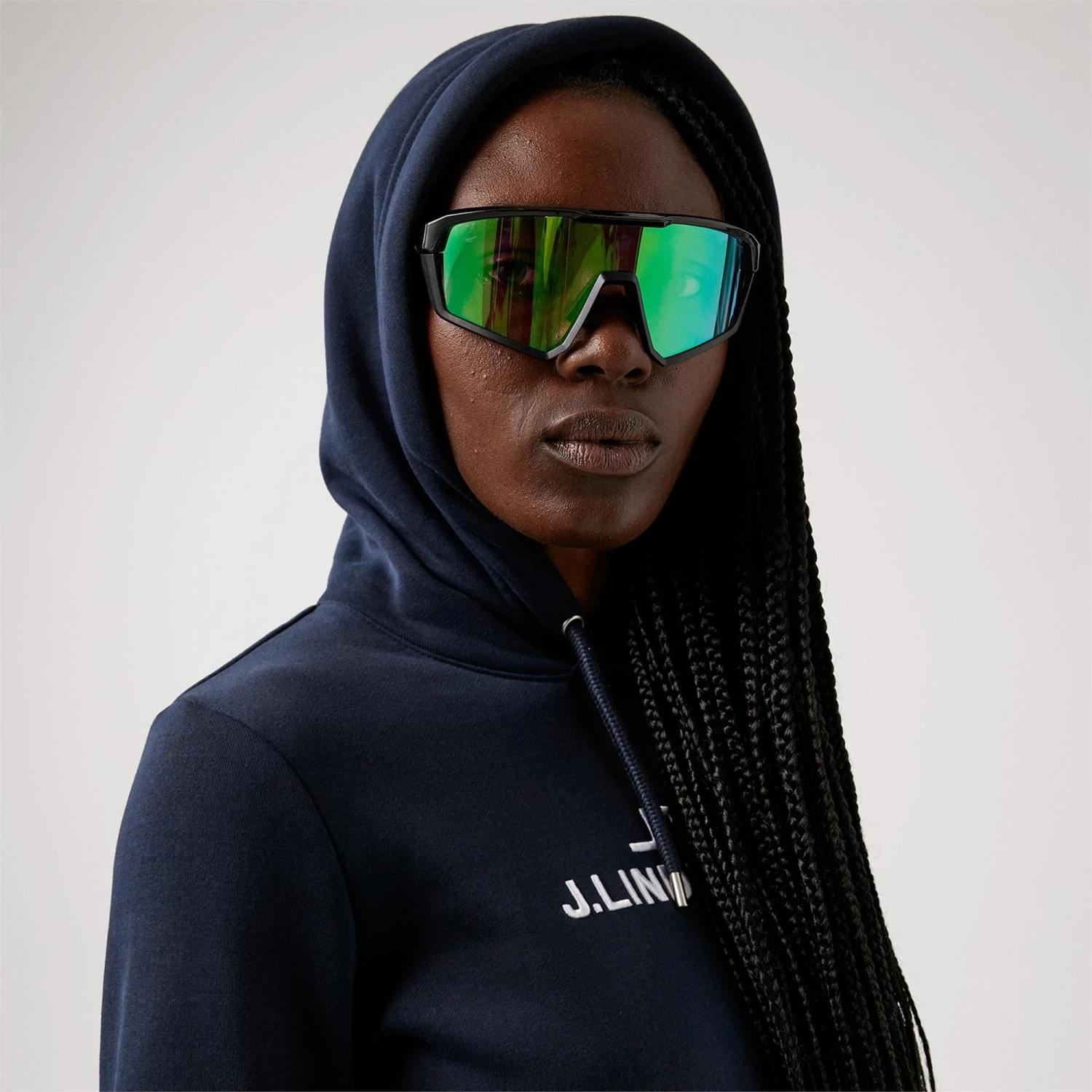 J.Lindeberg J Lindeberg Alpha Ladies Hooded Sweatshirt Navy - Image 5