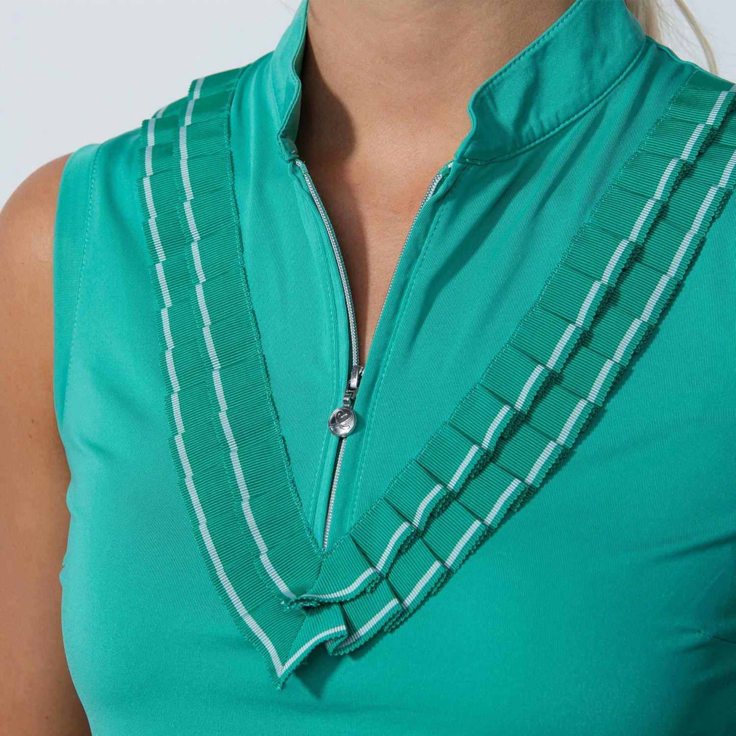 Daily Sports Istres Ladies Sleeveless Polo Shirt Sea Green - Image 15