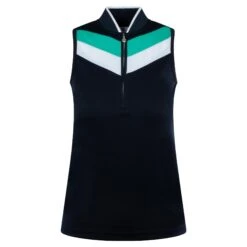 Daily Sports Menton Ladies Sleeveless Polo Shirt Navy