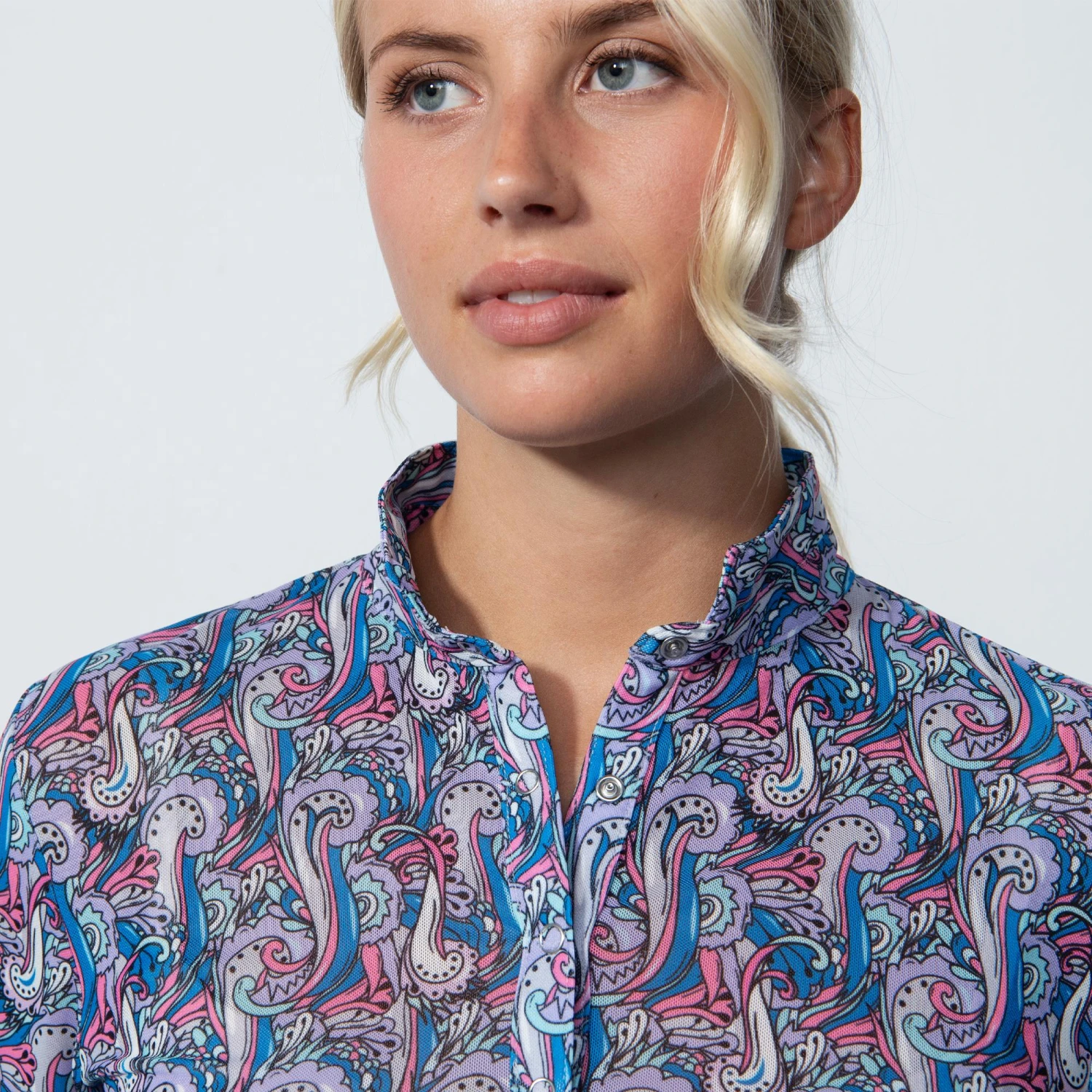 Daily Sports Hype Mesh Ladies 3/4 Sleeve Polo Shirt - Image 5