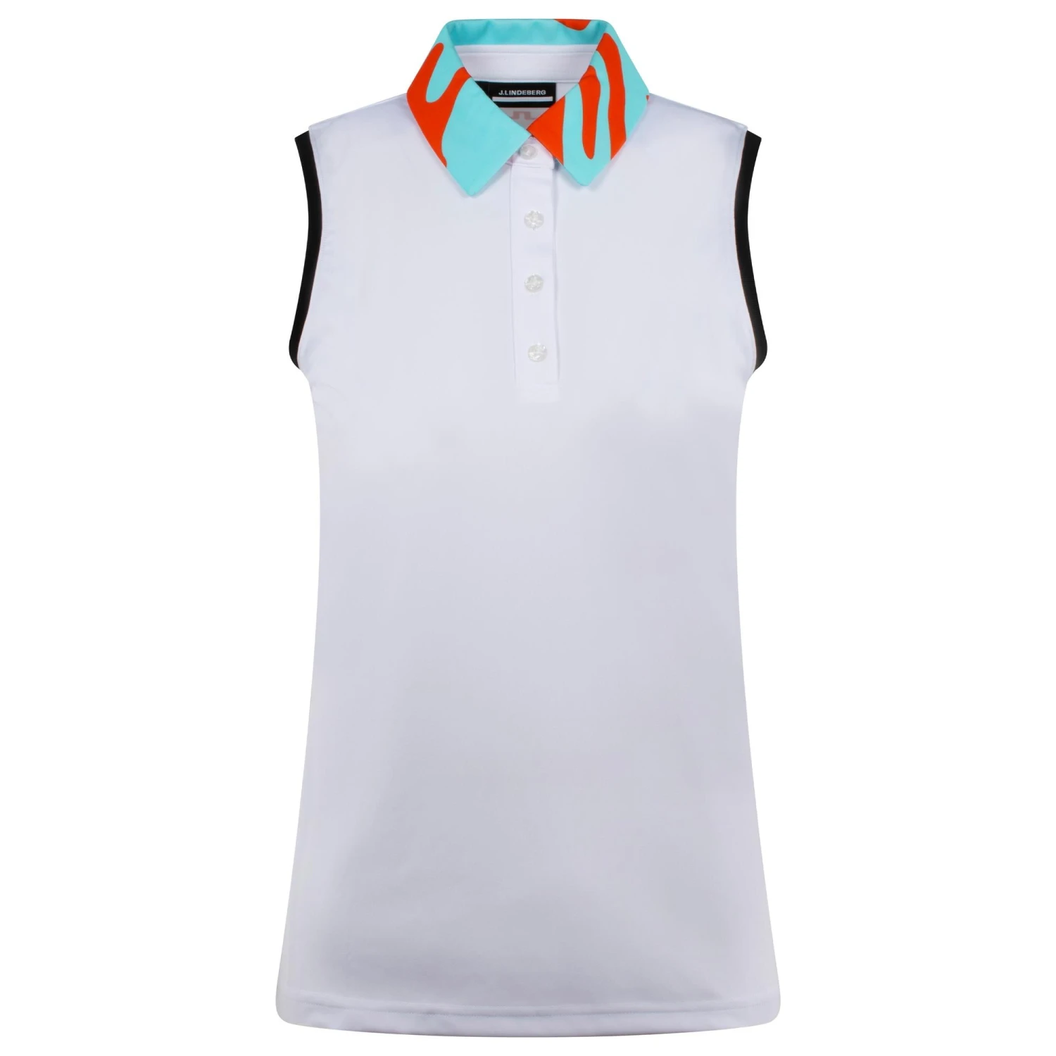 J.Lindeberg J Lindeberg Gigi Sleeveless Ladies Golf Polo Shirt White