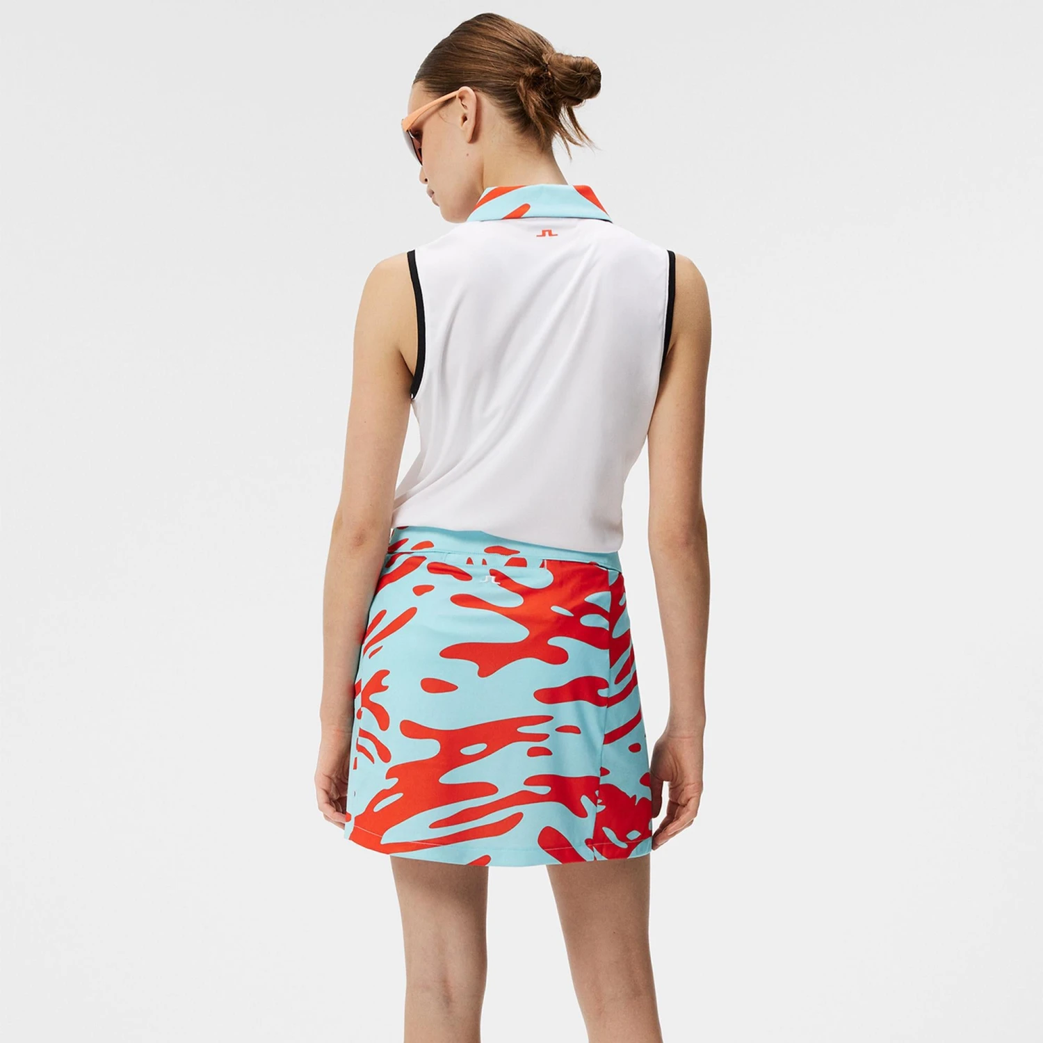 J.Lindeberg J Lindeberg Gigi Sleeveless Ladies Golf Polo Shirt White - Image 5