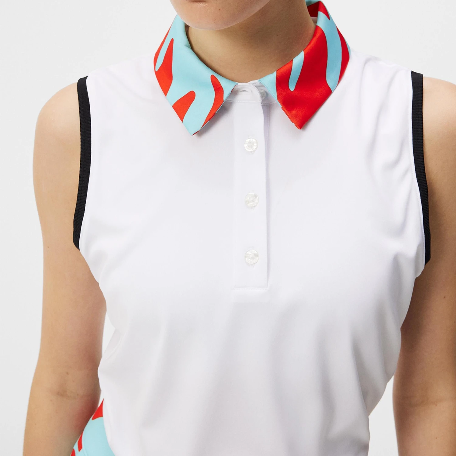 J.Lindeberg J Lindeberg Gigi Sleeveless Ladies Golf Polo Shirt White - Image 20