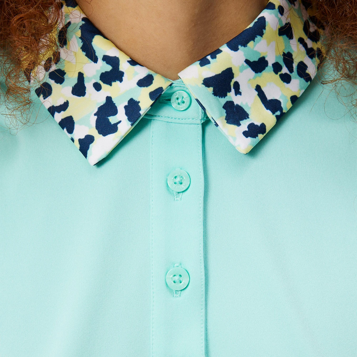 J.Lindeberg J Lindeberg Gigi Sleeveless Ladies Golf Polo Shirt Aruba Blue - Image 14