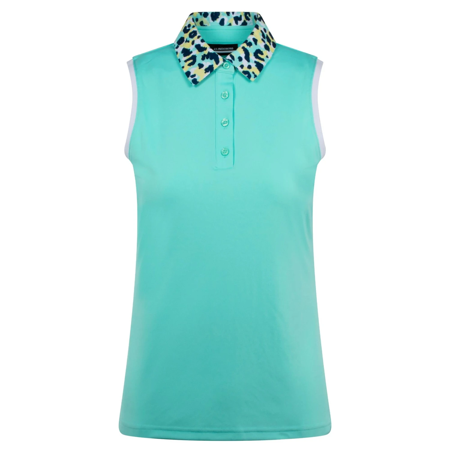 J.Lindeberg J Lindeberg Gigi Sleeveless Ladies Golf Polo Shirt Aruba Blue - Image 15