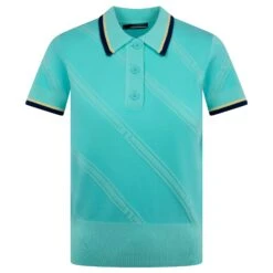 J.Lindeberg J Lindeberg Feline Knitted Ladies Polo Shirt Aruba Blue