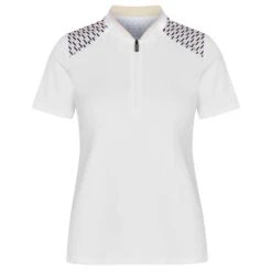 Rohnisch Arya Ladies Golf Polo Shirt Logo Beige