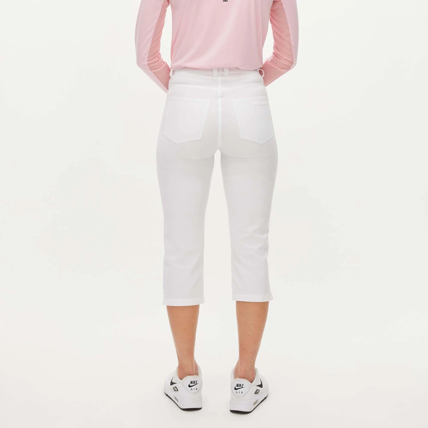 Rohnisch Chie Comfort Stretch Ladies Golf Capri White - Image 6