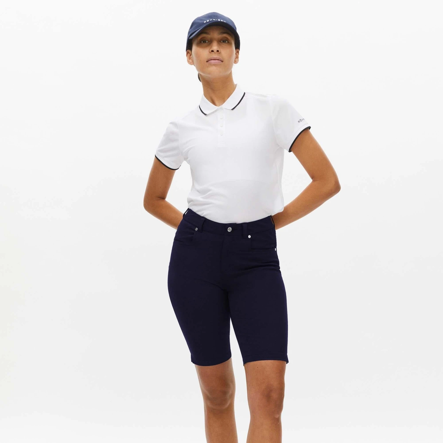 Rohnisch Chie Comfort Stretch Ladies Golf Bermuda Shorts Navy - Image 11