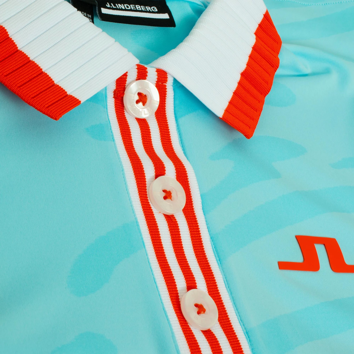 J.Lindeberg J Lindeberg Lerato Ladies Golf Polo Shirt Neptune Atomizer - Image 3