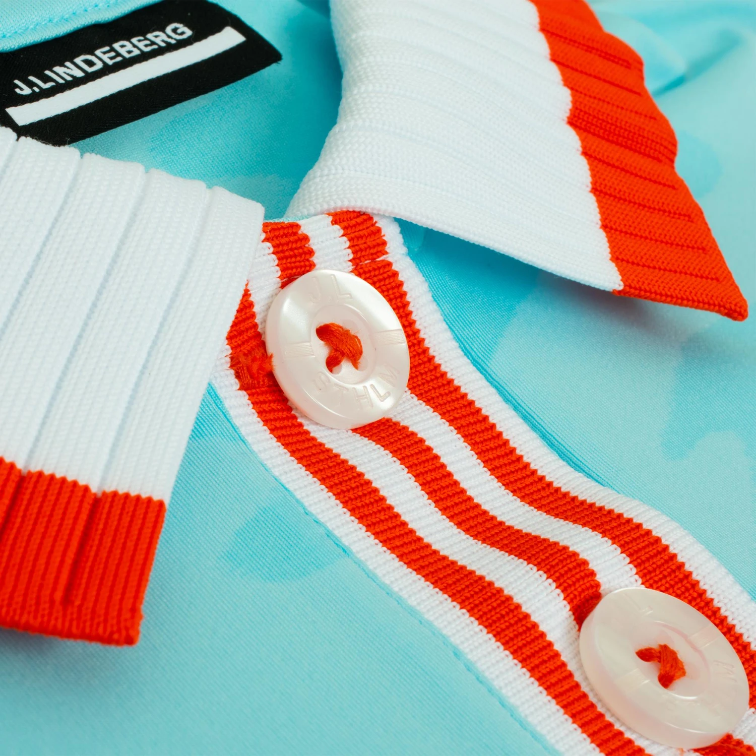 J.Lindeberg J Lindeberg Lerato Ladies Golf Polo Shirt Neptune Atomizer - Image 4