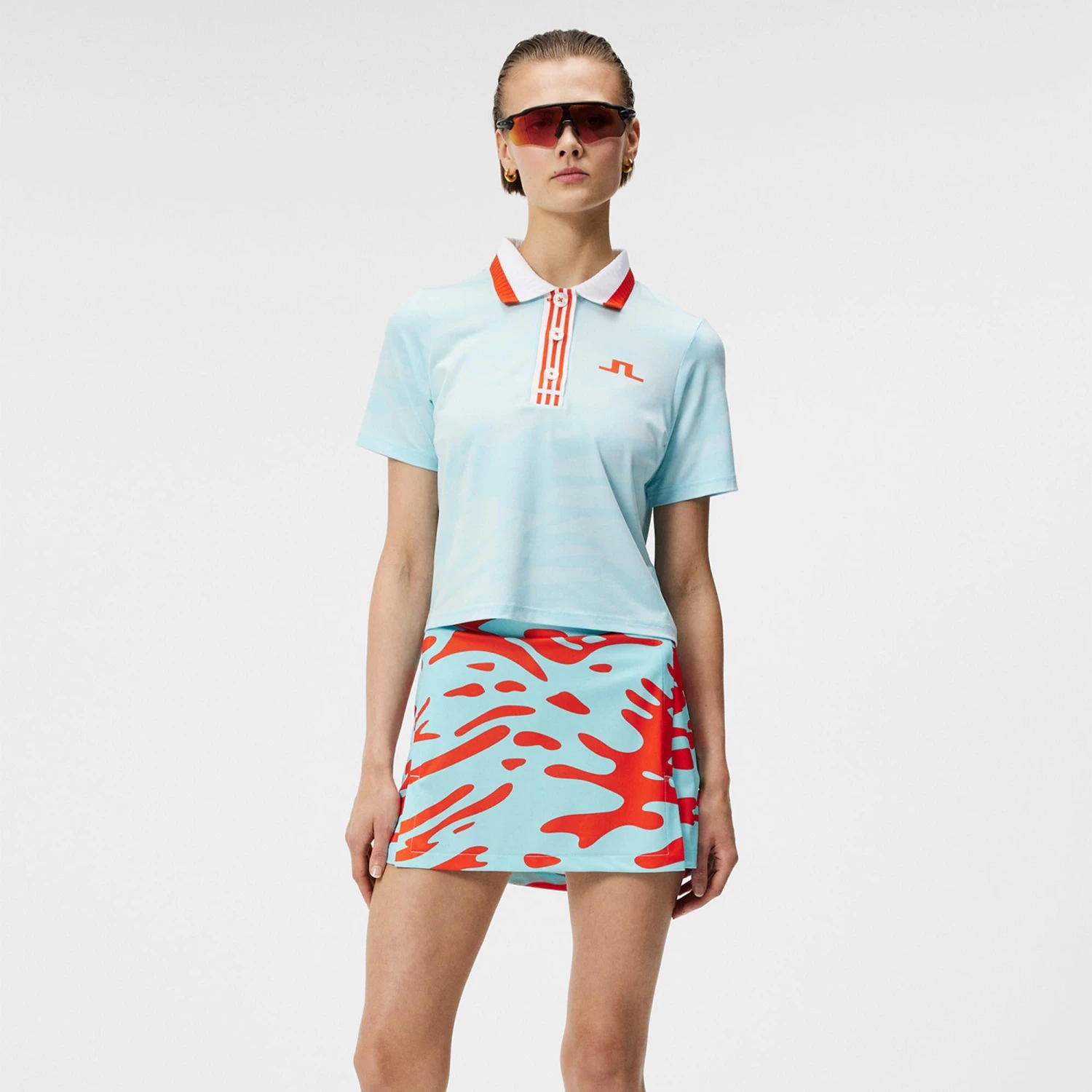 J.Lindeberg J Lindeberg Lerato Ladies Golf Polo Shirt Neptune Atomizer - Image 17
