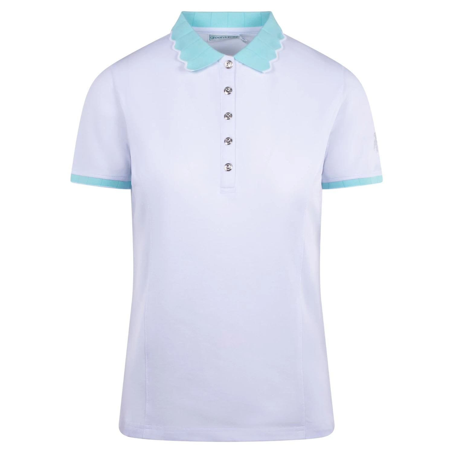Green Lamb Nadeen Club Ladies Golf Polo White/Aqua - Image 15