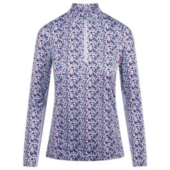 Green Lamb Nicola Printed Ladies Golf Light Mid Layer